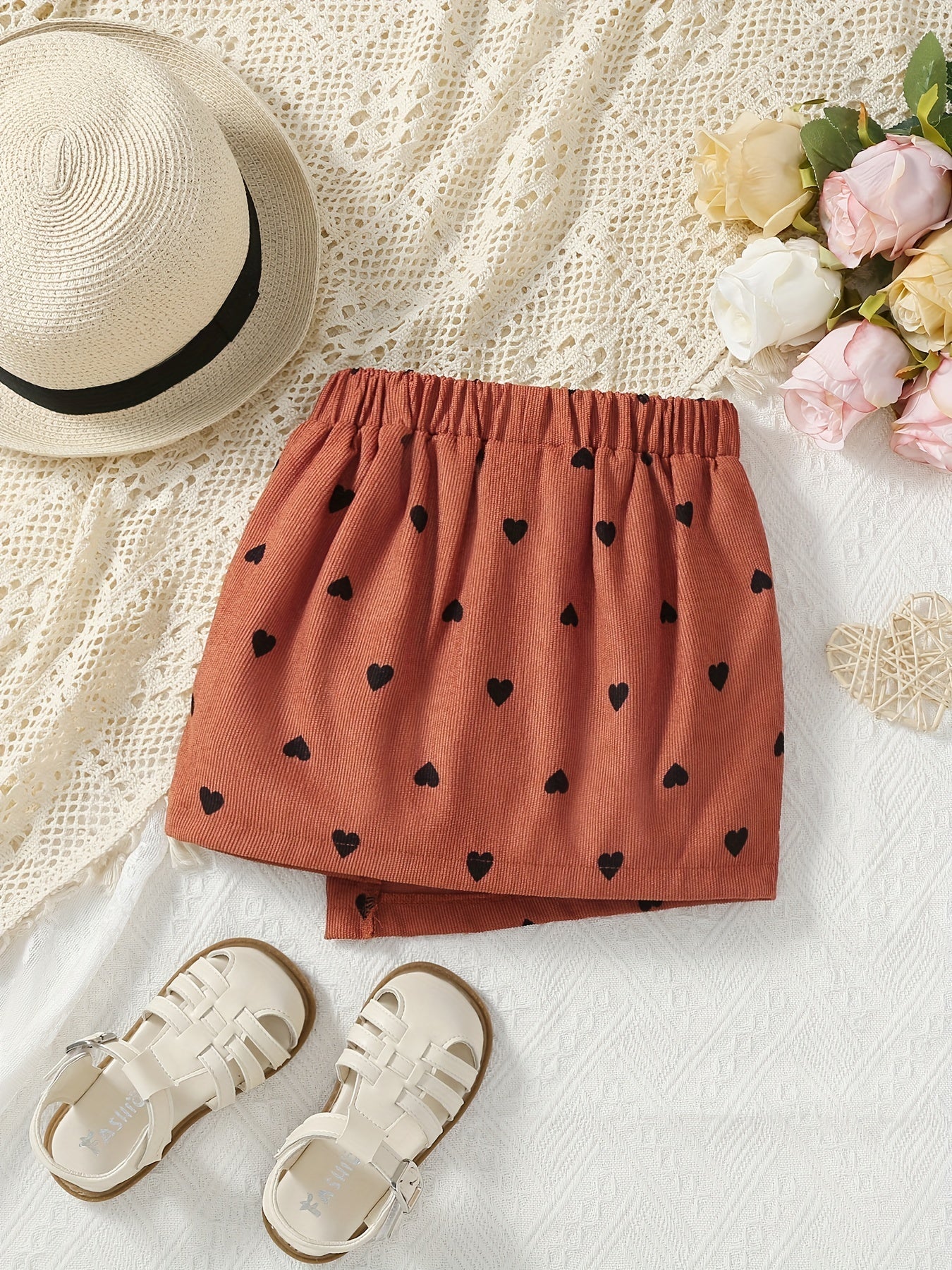 Toddler Girls Heart Graphic Skirt Kids Summer Clothes