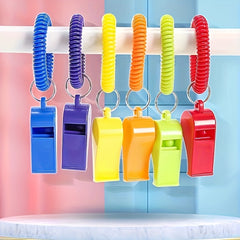 Colorful Referee Whistle With Wristband - Outdoor Sports Supplies
