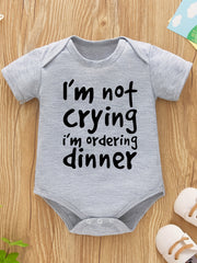 Baby Girls Casual 'I'm Not Crying I'm Ordering Dinner' Onesie