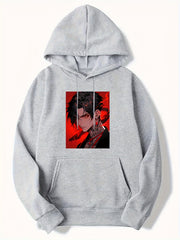 Anime Graphic Print Men's Hooded Sweatshirt