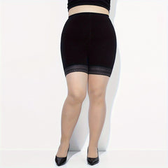 Floral Two Tone Control Top Tights