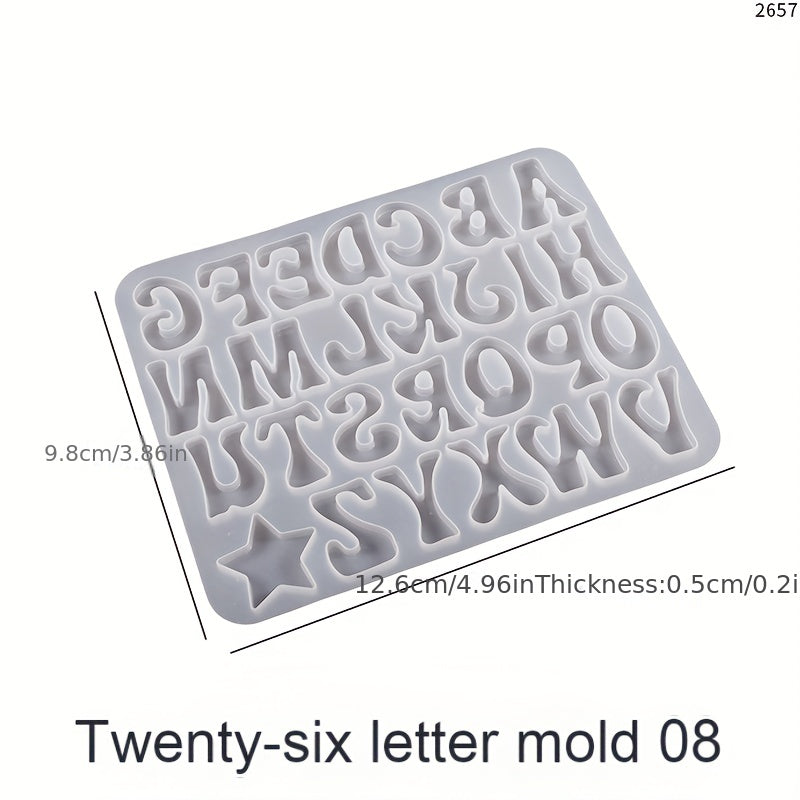 Alphabet Letter Pendant Silicone Mold DIY Epoxy Resin Jewelry Crafts