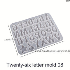 Alphabet Letter Pendant Silicone Mold DIY Epoxy Resin Jewelry Crafts