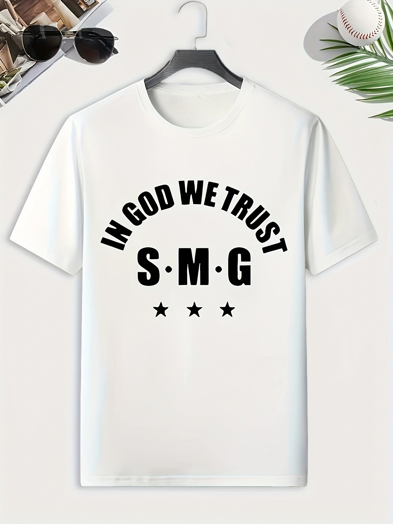 SMG Print Men's Comfy T-shirt for Outdoor Summer