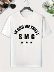 SMG Print Men's Comfy T-shirt for Outdoor Summer