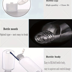 8Pcs Travel Bottles with Keychain 2oz 50ml Empty Hand Sanitizer Bulk