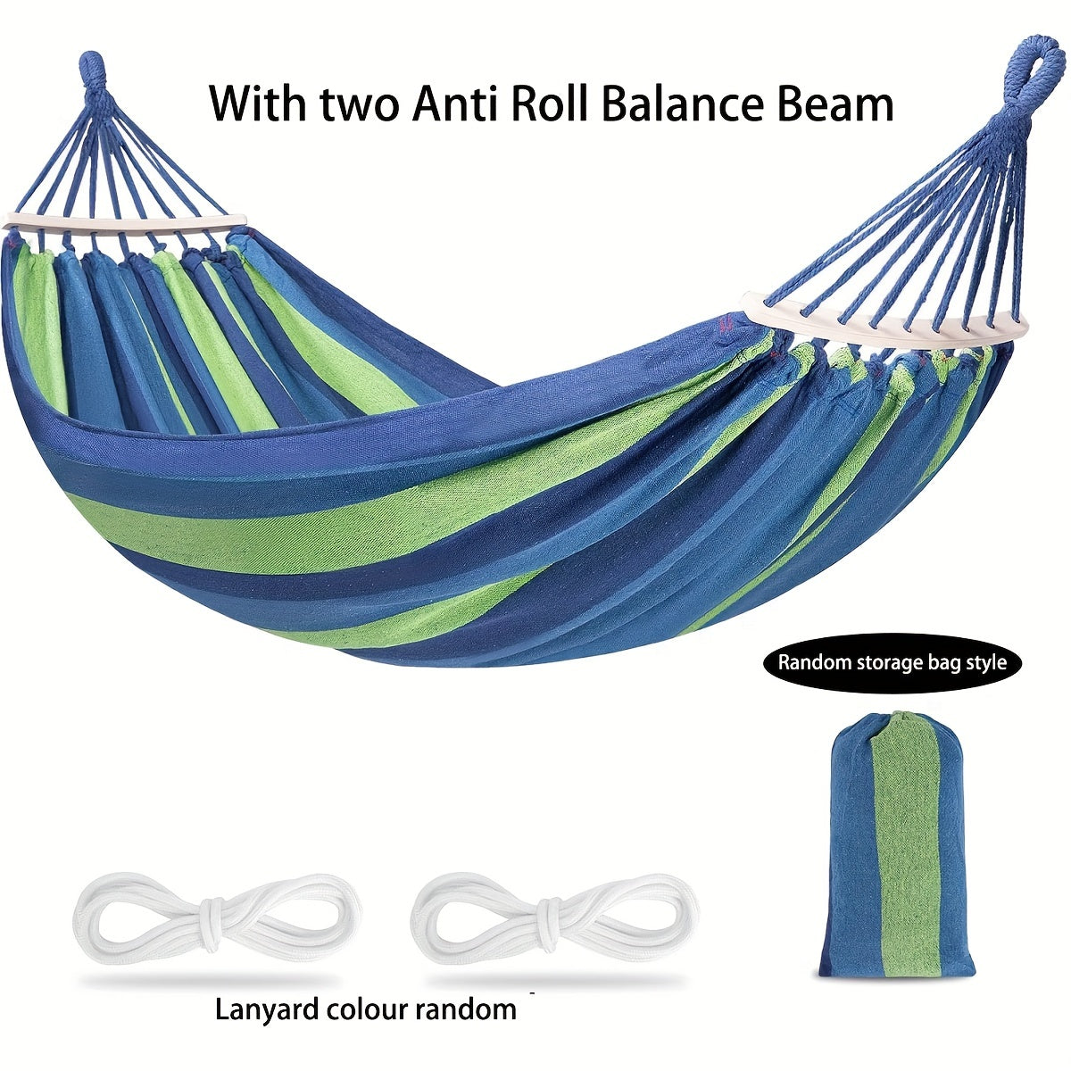 Single Hammock With Tree Straps Durable Portable Hammock