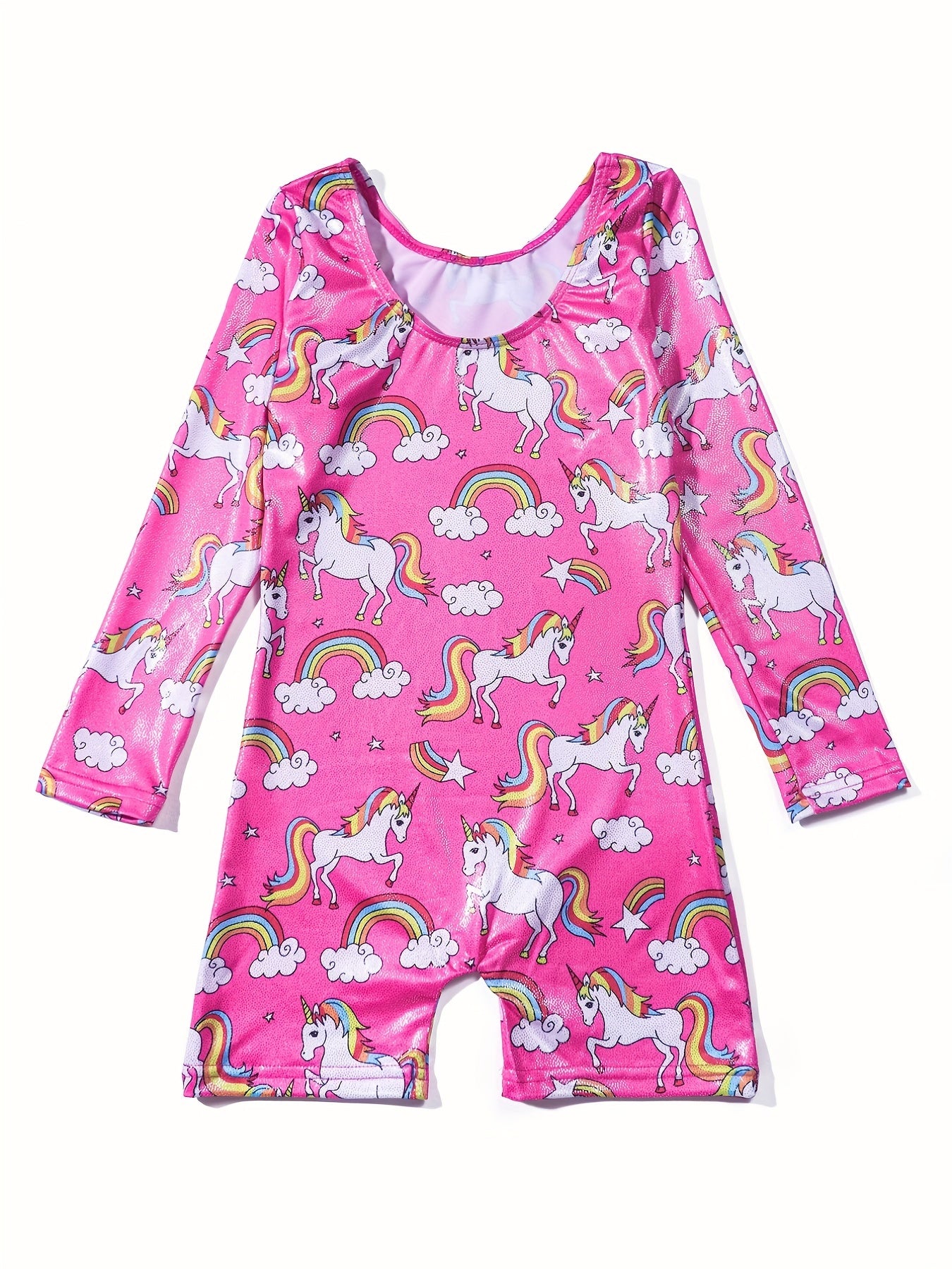 Stretch Unicorn One Piece Gymnastics Tights Leotard