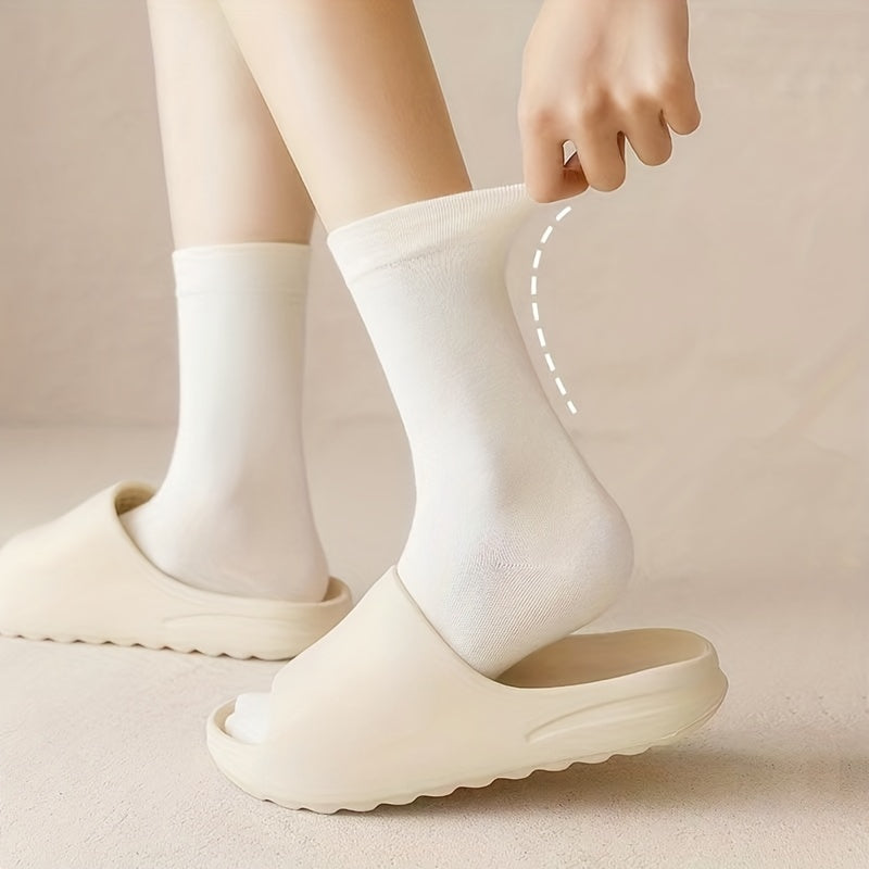6 Pairs Comfy & Breathable Mid Tube Women's Socks