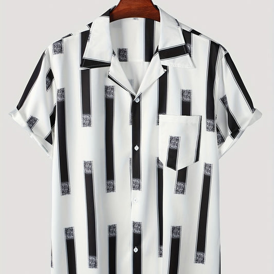 Men's Hawaiian Shirt Casual Button Up Short Sleeve for Summer Vacation