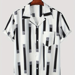 Men's Hawaiian Shirt Casual Button Up Short Sleeve for Summer Vacation