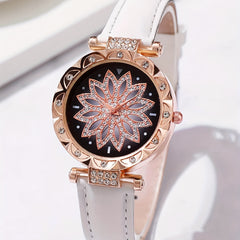 Kids Quartz Watch & Butterfly Necklace Set for Daily Life