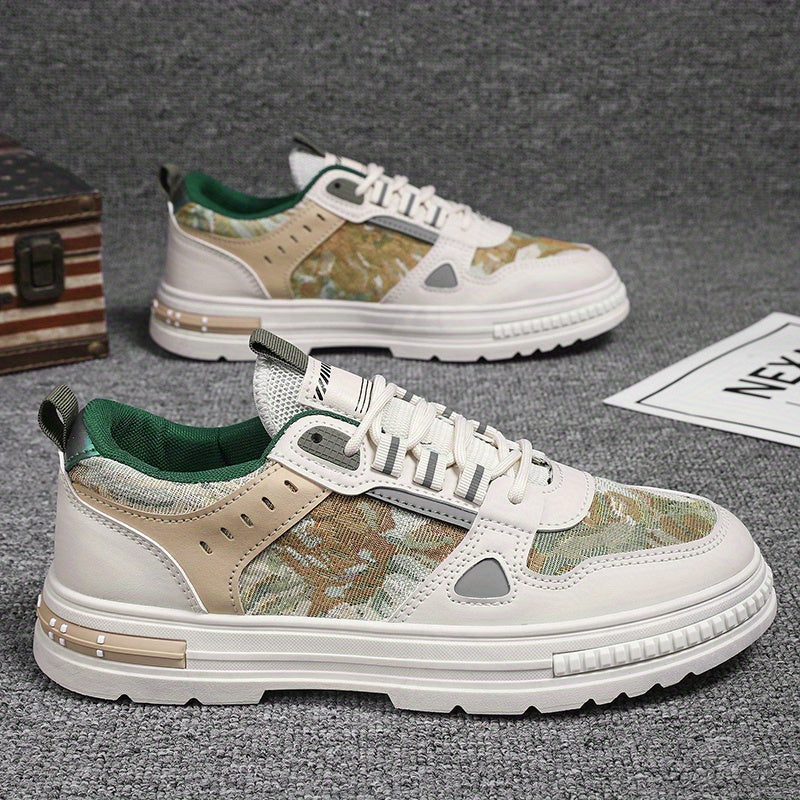 Men's Lace up Sneakers Graphic Pattern Skate Shoes Breathable