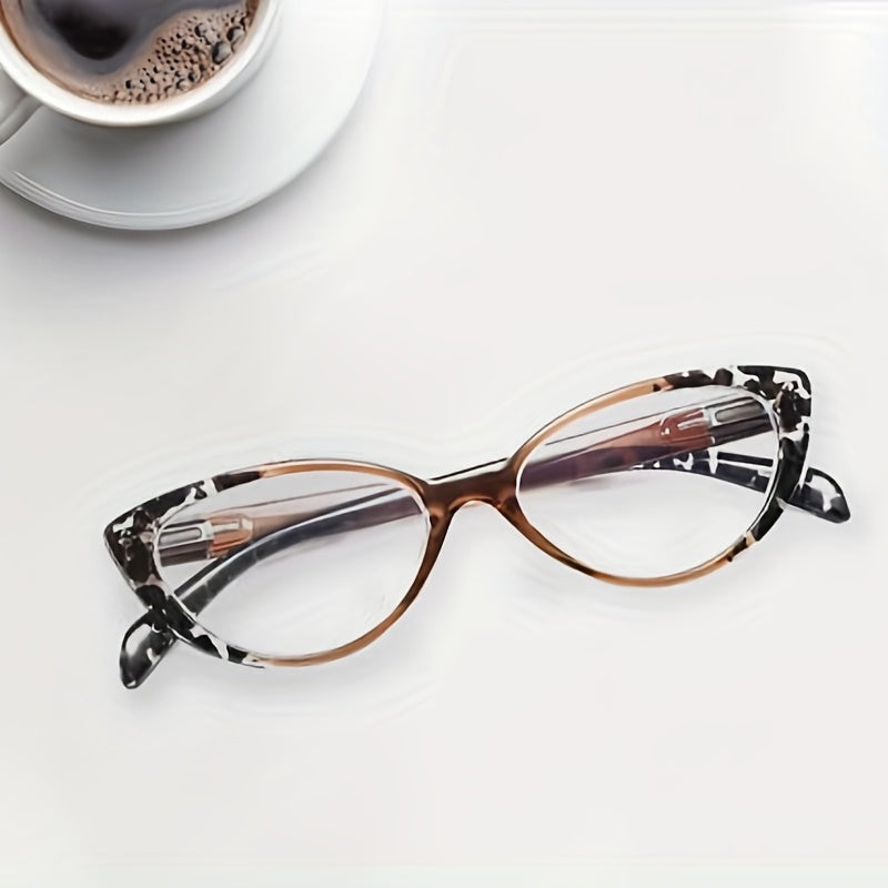 Cat Eye Reading Glasses Women Light Blocking Readers Spring Hinge Anti Glare UV