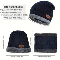 Winter Beanie Hat Gloves & Scarf Set for Men