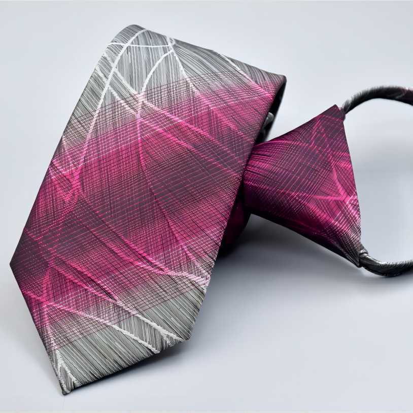 Men's Striped Zipper Tie for Formal Business Work