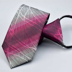 Men's Striped Zipper Tie for Formal Business Work