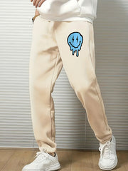 Cartoon Face Print Men's Joggers Drawstring Sports Pants