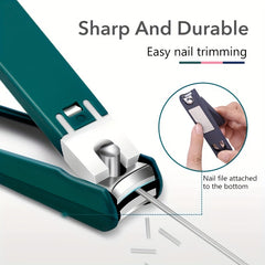 Stainless Steel Nail Clippers Fingernail & Toenail Cutter Manicure Tool