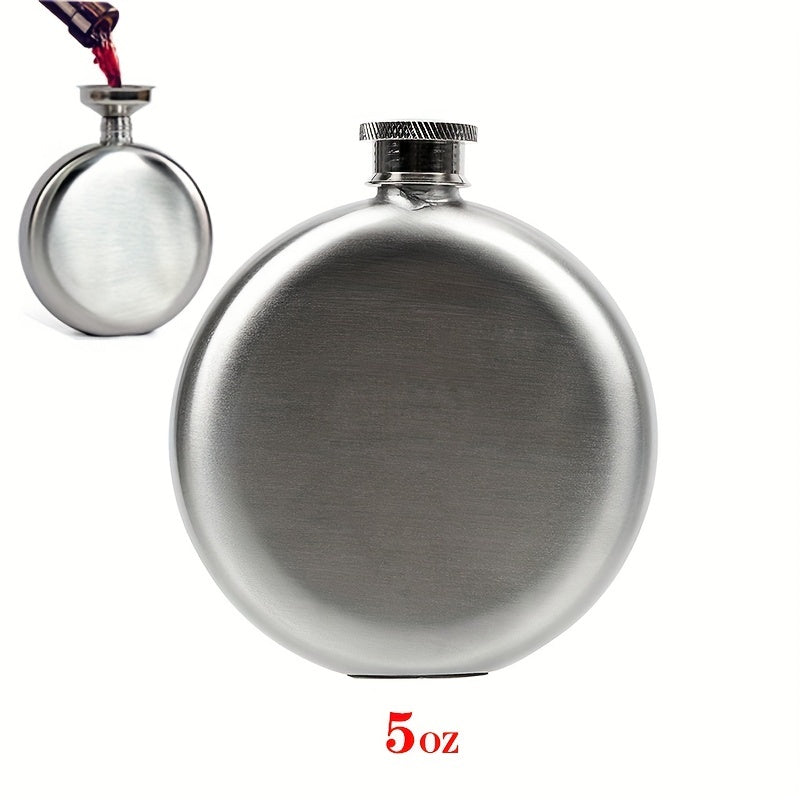5 Oz Alcohol Flask Round Whiskey Flask Stainless Steel Wine Bottle
