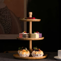Wooden Cake Tray Cupcake Display Stand Wedding Party Cake Stand