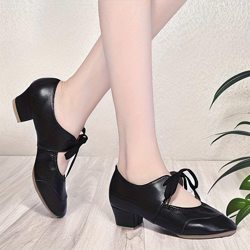 Women's Latin Jazz Modern Dance Shoes Soft Sole Comfort Low Heel Vintage Style