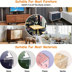 Furniture Corner Guards Clear Silicone Soft Edge Safety Bumpers