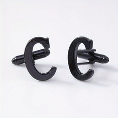 Alloy Cufflinks For Men With Shirts - A-Z English Letters