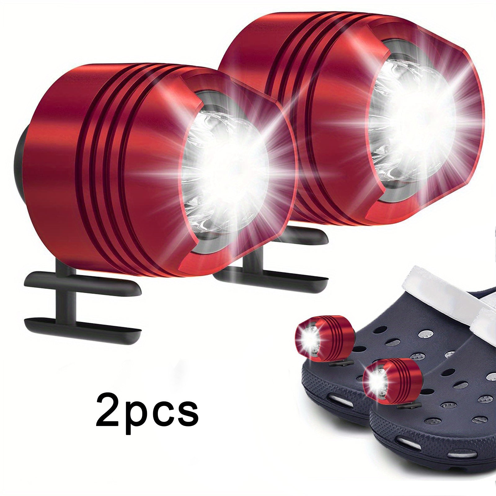 2pcs Shoe Lights for Night Walking Camping Hiking