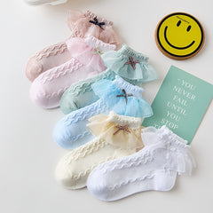6 Pairs Toddler Girls Lace Flower Dance Socks