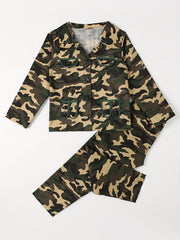 Kids Camouflage Army Uniform Costume Boy's Camo Tactical Suit