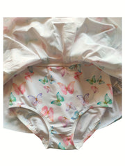 Sweet Girls Butterfly Sleeveless Swimwear Comfy Bathing Suit