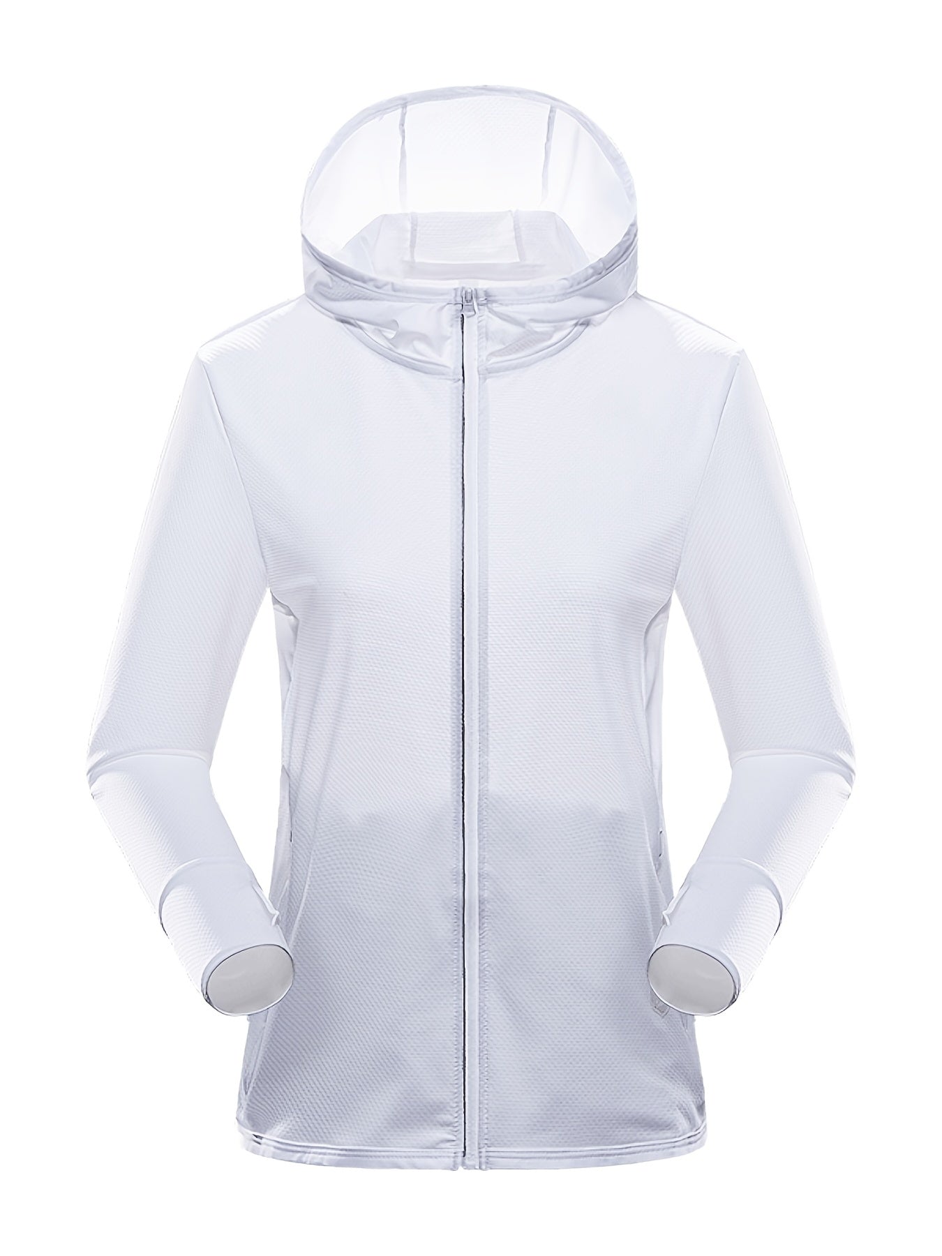 Women's Sun Protection Hooded Jacket Lightweight Long Sleeve Cooling Ice Silk