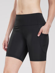High Waisted Gym Shorts With Pocket Women's Activewear