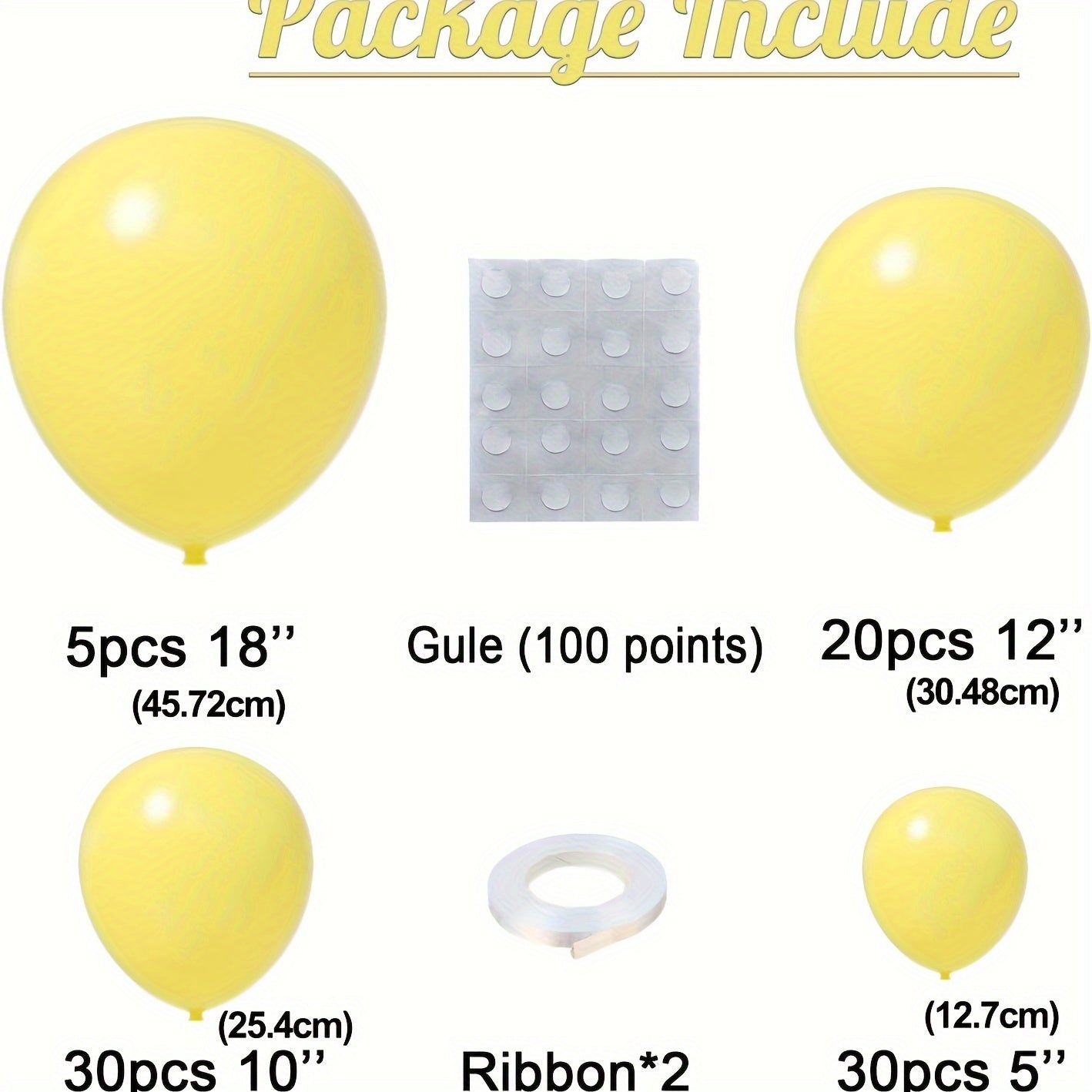 85pcs Yellow Balloon Garland Arch Kit for Wedding Birthday Anniversary