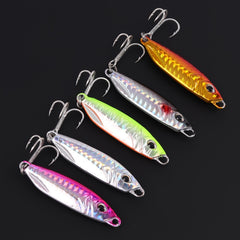 5pcs Metal Jigs Sinking Spoons Micro Jigging Bait