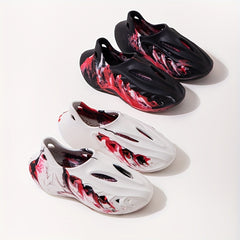 Men's Tie Dye Foam Runners Cut Out Shoes
