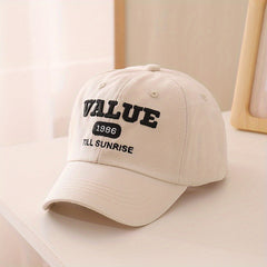 Kids Sunshade Breathable Baseball Cap With Letter Embroidery