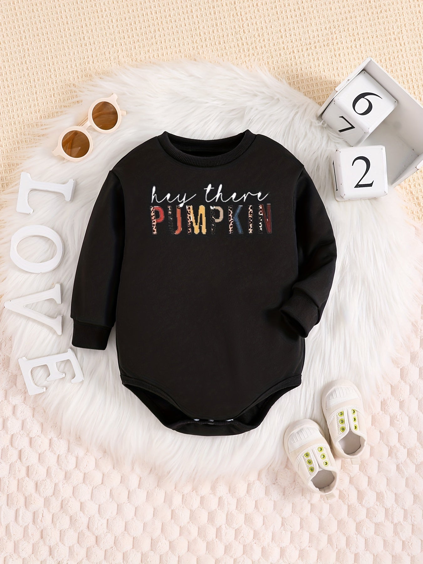 Baby Boy Casual Onesie HET THERE PUMPKIN Print Romper