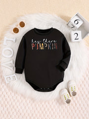 Baby Boy Casual Onesie HET THERE PUMPKIN Print Romper