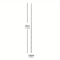 6pcs 7.87in Double-Ended Stainless Steel Knitting Needle Set