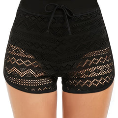 Lace Tie Waist Beachwear Shorts