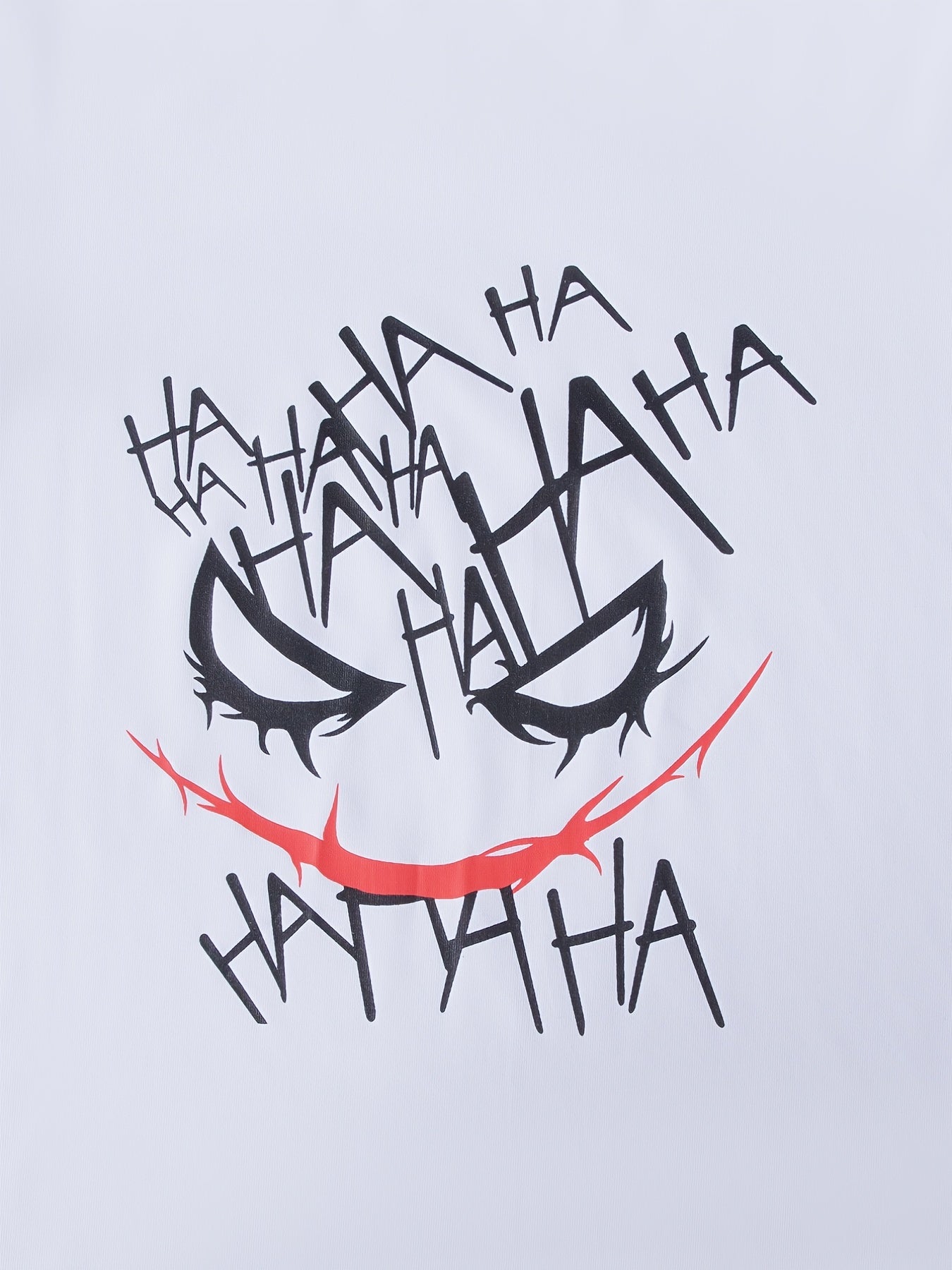 Boy's Cartoon Face Letter Print 2pcs Set Halloween Style Casual Outfits