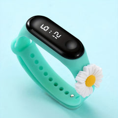 Electronic Watch LED Display Bracelet Small Daisy Decoration Gift Kids