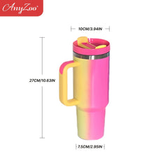 Anyzoo 40oz Gradient Contrast Water Bottle BPA Stainless Steel 100 Leak Proof