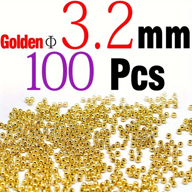 100pcs 3 2mm 4mm Round Beads Fly Tying Material