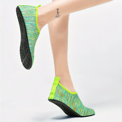 Colorful Stripe Water Socks Quick Drying Slip On Beach Barefoot Shoes
