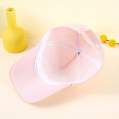 Pink Glitter KISS Patch Baseball Cap Y2K Dad Hat
