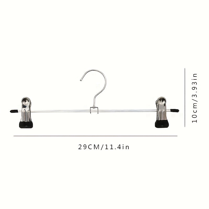 10pcs Stainless Steel Telescopic Pants Rack Hanger