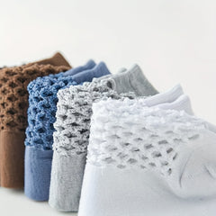 5 Pairs Men's Breathable Mesh Ankle Socks for Sports & Fitness